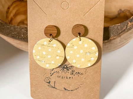 Barsocchi Yellow Distressed Polka Dot Earrings Hot on Sale