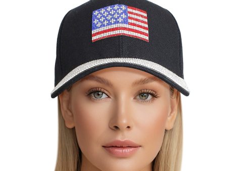 Hat Black Canvas American Flag Baseball Cap Women Online Sale