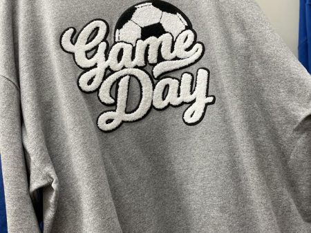 Soccer Game Day Patch Sweatshirt For Sale