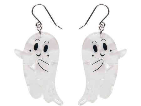 Erstwilder Ghost Halloween Drop Pierced Earrings Designed in Australia For Sale