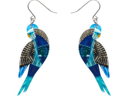 Erstwilder  A Budgie Named Chirp  Drop Pierced Earrings with Gift Box Fashion