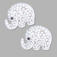 Silver Rhinestone Elephant Studs Online