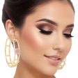 Hoops Gold Pink Clover Wide Earrings for Women Online