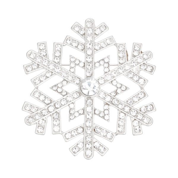 Brooch Radiating Snowflake Silver Pin for Women Online