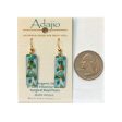 Adajio Peacock Pattern Column Bead Drop Pierced Earrings Fashion