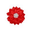 Brooch Red Flower Pearl Clip and Pin for Women Discount