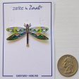 Zarah Dragonfly Montage Lily Pad Pond Enameled Pin Hot on Sale