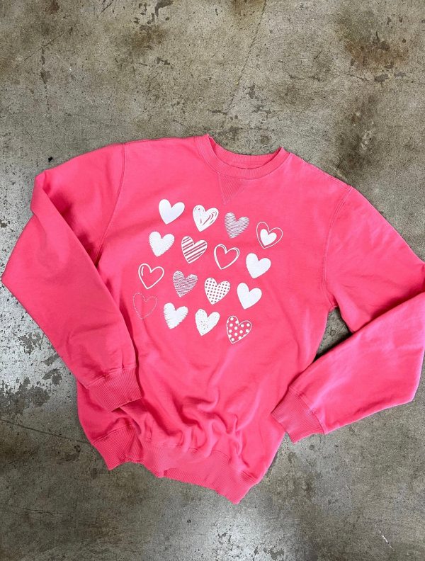 Heart Square Fruit Punch Sweatshirt Sale