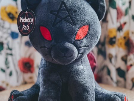 Lucipurr The Witchy Kitten Plushie • Charcoal Black Sale