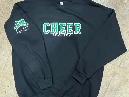 NHS Cheer Mom Black Crewneck Sale