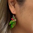 Erstwilder Red Gum Blossom Flowers Drop Pierced Earrings ~Australiana Collection~ on Sale