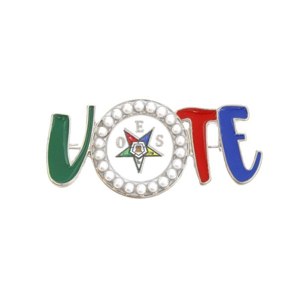 OES Sorority VOTE Brooch Pin for Women Online