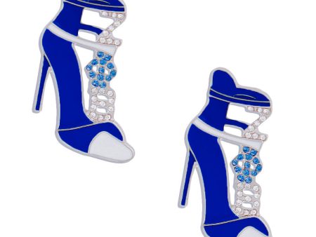 Blue White Zeta Heel Studs Discount