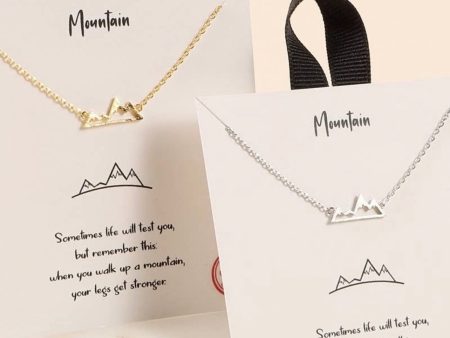 18K Gold & White Gold Dipped Mountain Charm Necklace Online Sale