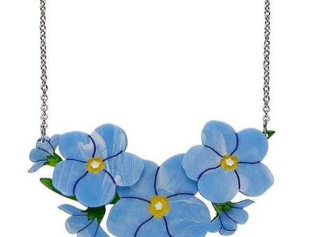 Erstwilder  Don t You Forget About Me  Forget Me Not Flowers Necklace with Gift Box Online Hot Sale