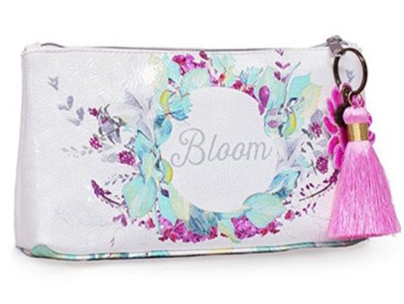 PAPAYA! Art Blooms Floral Theme Accessory Pouch Clutch Makeup Bag (10  x 5 ) For Sale