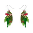 Erstwilder Red Gum Blossom Flowers Drop Pierced Earrings ~Australiana Collection~ on Sale