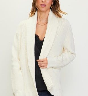 LONG SLEEVE SHAWL COLLAR CARDIGAN Cheap