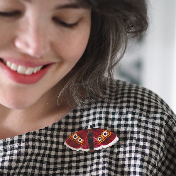 Erstwilder  Fluttering Bogong  Moth Brooch with Gift Box Online now