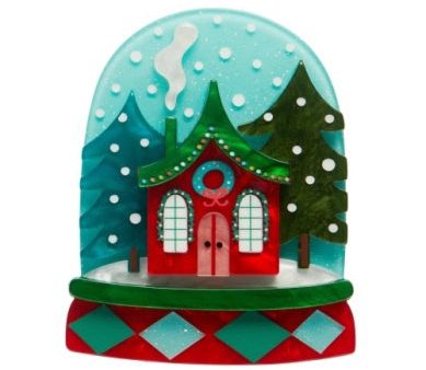 Erstwilder Seasonal Snow Globe Holiday Brooch ~Merry Kitschmas Collection~ Cheap