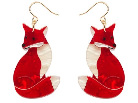 Erstwilder x Fleur Harris Charming Fox Drop Pierced Earrings ~Designed in Melbourne~ Online