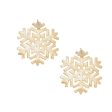 Stud Radiating Snowflake Gold Earrings for Women Hot on Sale