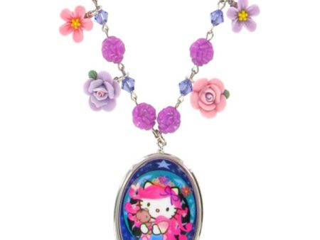 Tarina Tarantino Pink Head Heritage Flower Charm Necklace (Purple) Online Hot Sale