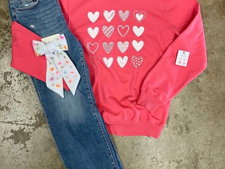 Heart Square Fruit Punch Sweatshirt Sale