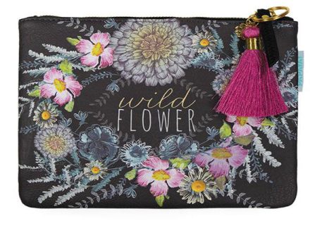 PAPAYA! Wildflower  Seeds  Pocket Clutch in Black, Pink, Lavender, & Blue-Green Online