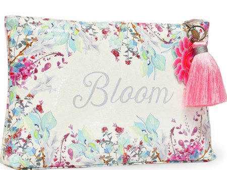 PAPAYA! Blooms Floral Large Tassel Accessory Pouch Purse on Sale