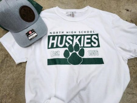 Huskies Paw White TShirt Supply