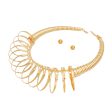 Collar Gold XLarge Coiled Wire Modern Necklace Online now