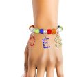 OES Sorority Multicolor Bead Bling Letter Bracelet Fashion