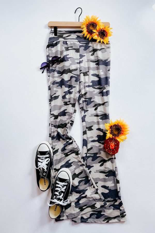 Casually Camo Flare Pants Hot on Sale