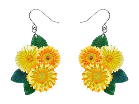 Erstwilder  Forever and Ever  Yellow Daisies Pierced Earrings with Gift Box Sale