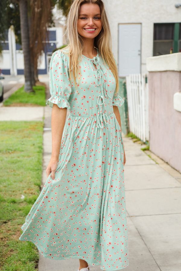 Come A Day Ditzy Floral Fit & Flare Dress Online now