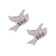 Silver Blue Dove Studs Online now