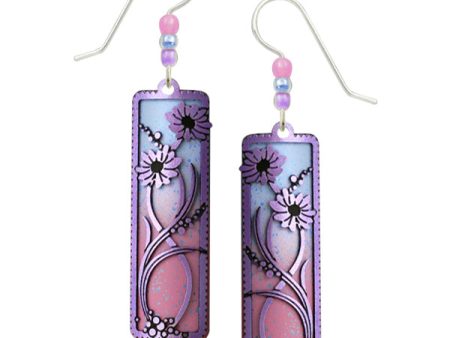 Adajio Lavender Daisy Garden Floral Filigree Pierced Earrings ~Made in USA~ Hot on Sale