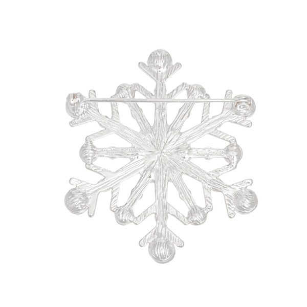 Brooch Stellar Snowflake Silver Pin for Women For Sale