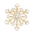 Brooch Stellar Snowflake Gold Pin for Women Supply