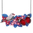 Erstwilder  Amongst the Christmas Bush  Butterfly, Bird, & Flowers Necklace with Gift Box Supply