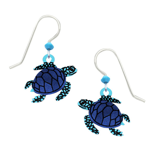 Sienna Sky Blue Sea Turtle Pierced Earrings For Discount