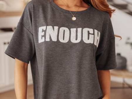 Always Enough Graphic Tee • Charcoal Hot on Sale