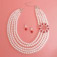 DST Necklace White Pearl Soror Delta Set for Women Cheap