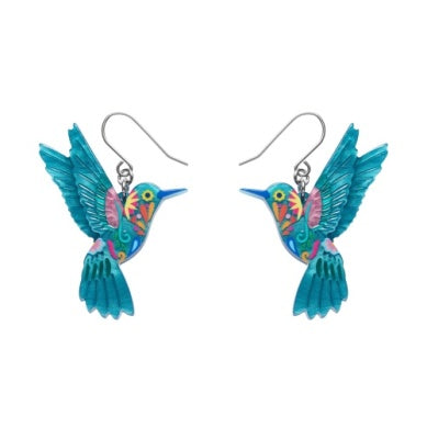 Erstwilder  Frida s Hummingbird  Frida Kahlo Drop Pierced Earrings with Gift Box Discount