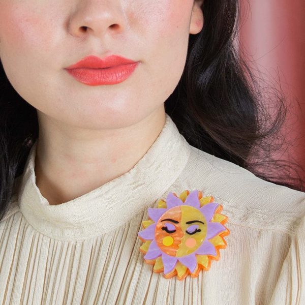 Erstwilder  Eternal Sunshine  Sun Design Brooch with Gift Box Sale