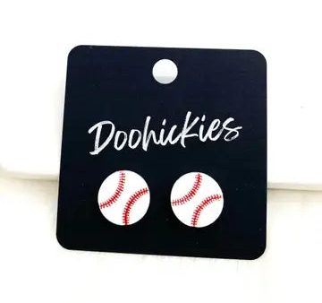 Baseball Stud Earrings Fashion