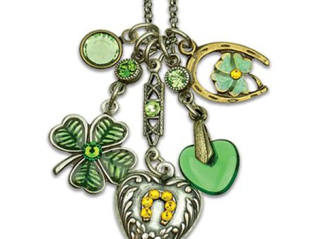 Anne Koplik Lucky Treasures Shamrock Clover Jumble Charm Necklace Online Sale