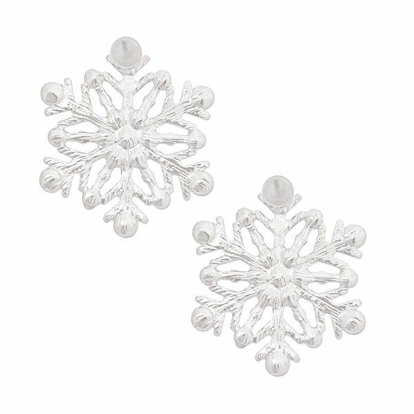 Stud Stellar Snowflake Silver Earrings for Women Hot on Sale