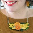 Erstwilder  Yellow Efflorescence  Daisy and Wattle Floral Necklace with Gift Box Sale